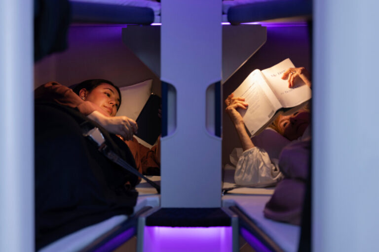 airline-adding-bunk-beds-for-economy-travelers-but-bans-snacks,-smells-and-cuddling