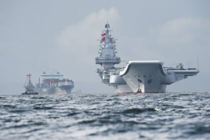 chinese-aircraft-carrier-sails-through-taiwan-strait-as-us,-philippines-start-drills-near-taiwan